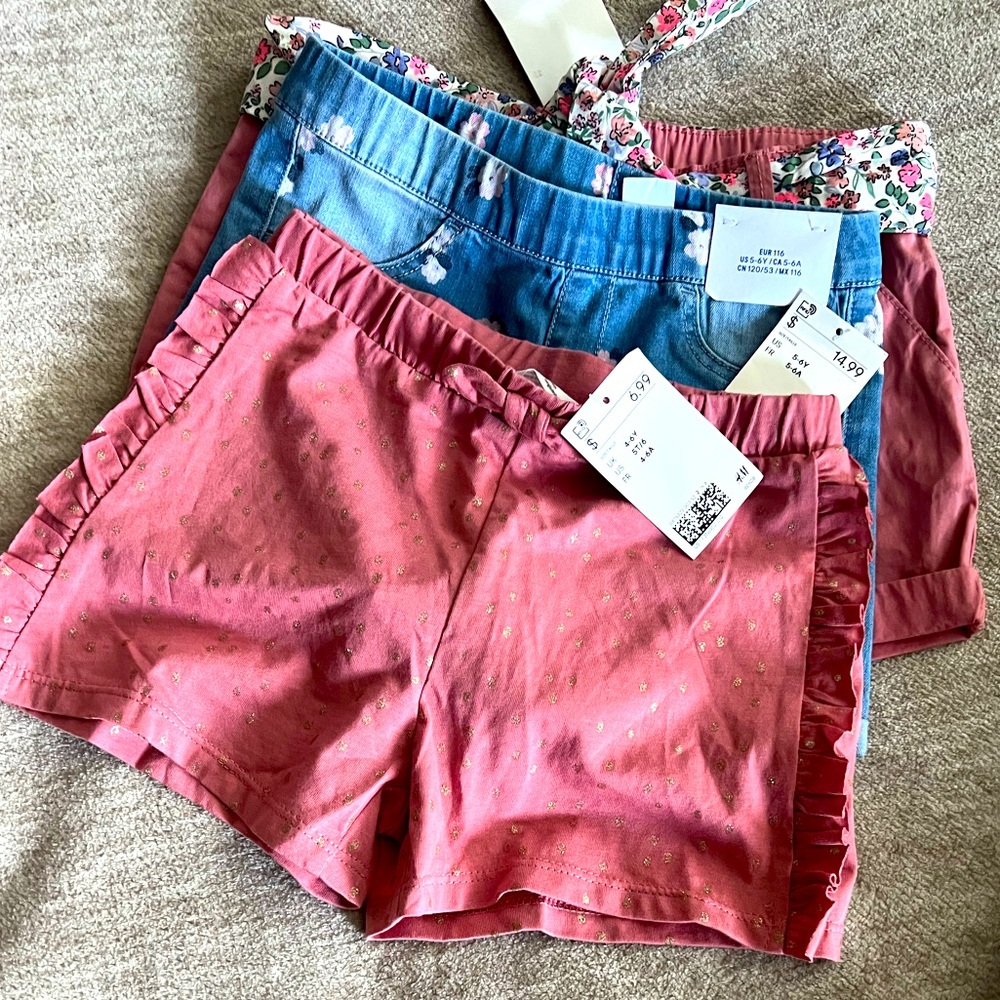 ✨3 Pair✨ GIRLS SHORTS SIZE 6-7